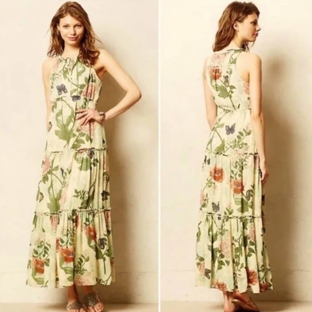 Anthropologie Maeve Maravella Maxi Dress